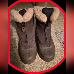 Northside Brown Leather Shearling-Lined Winter Boots